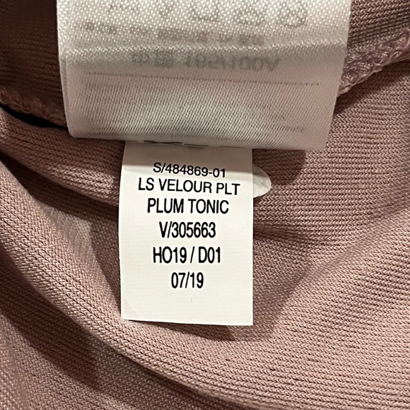 Mix and Match 2 for $25 Orchid Velvet/Velour Long Sleeve Relaxed Top - Picture 5 of 8